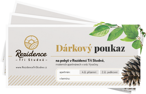 dárkové poukazy Rezidence Tři Studně